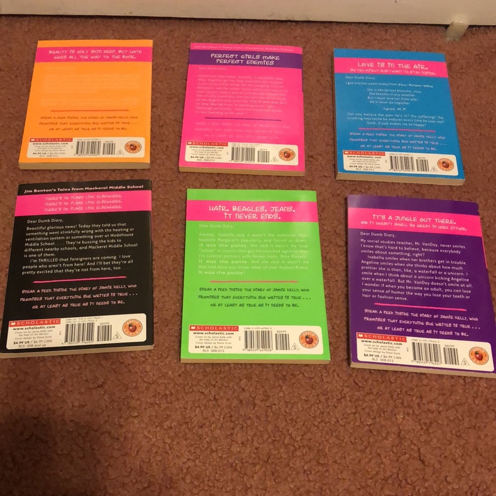 (6) Dear Dumb Diary Books - Picture 2 of 2